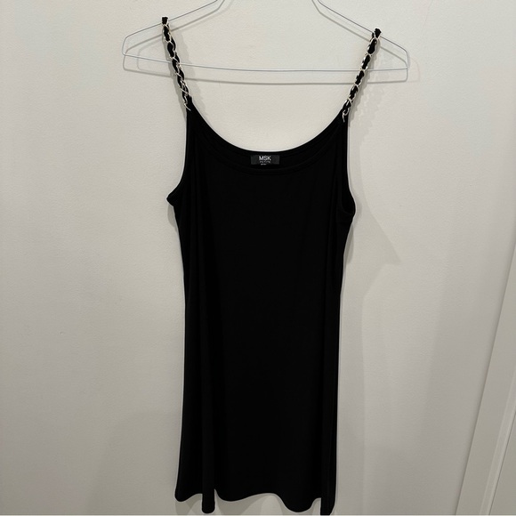 MSK Black Dress with Chain Strap Details - Picture 1 of 6